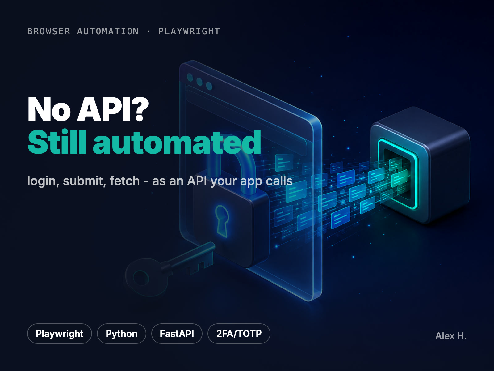 Browser agent for portals without an API